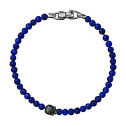 Memento Mori Skull Station Bracelet with Lapis