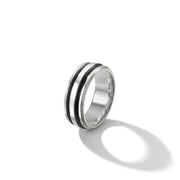 Deco Band Ring in Sterling Silver