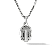 Cairo Amulet in Sterling Silver with Black Onyx and Pave Black Diamonds