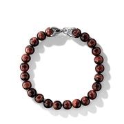 Spiritual Beads Bracelet in Sterling Silver with Red Tigers Eye