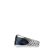 Exotic Stone Narrow Three-Sided Ring with Pietersite