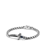 Waves Dagger Bracelet with Black Diamonds