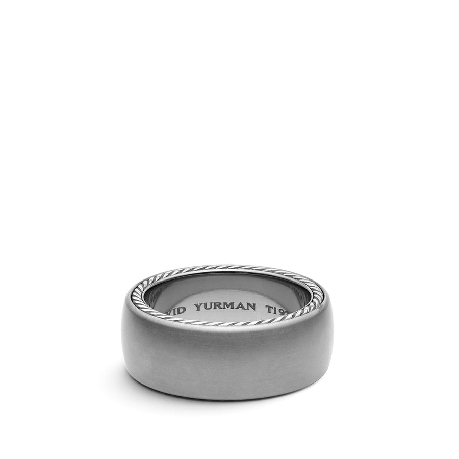 Streamline Wide Band Ring with Gray Titanium