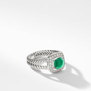 Petite Albion Ring with Green Onyx and Diamonds