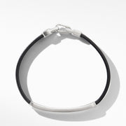 Pave Leather ID Bracelet with Sapphires