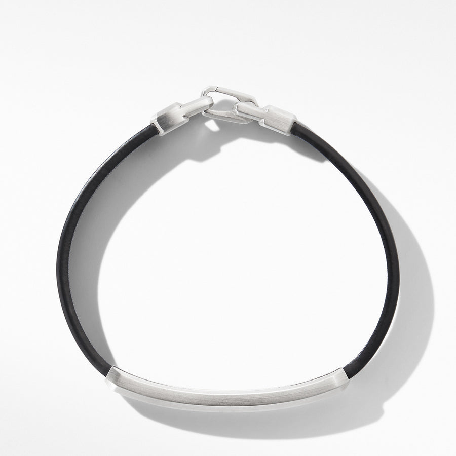 Pave Leather ID Bracelet with Sapphires