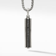 Deco Ingot Pendant with Pave Black Diamonds