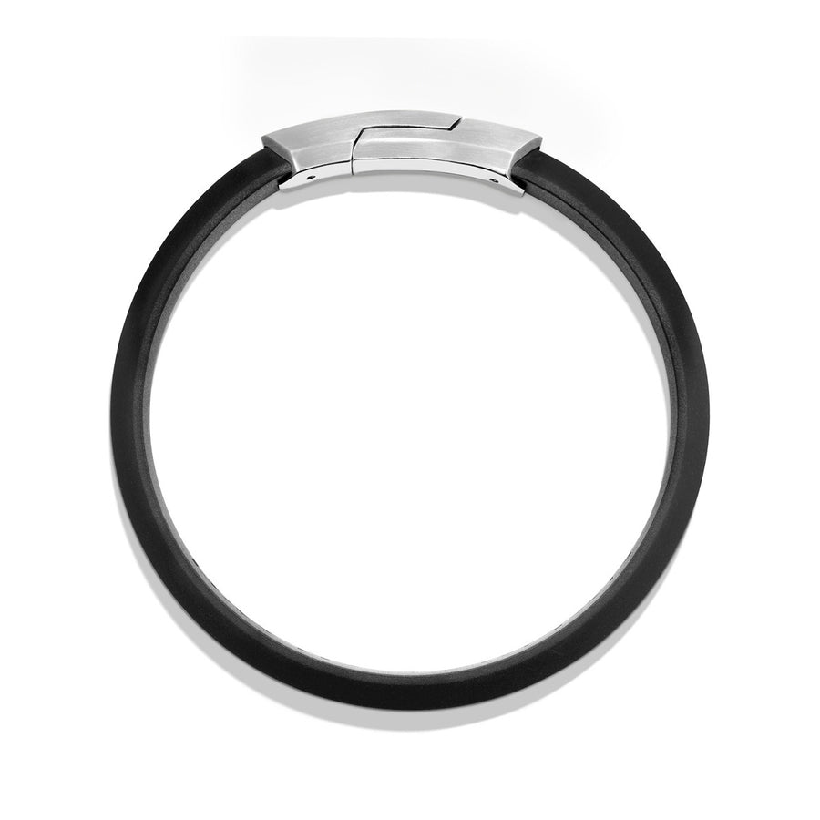 Streamline Rubber ID Bracelet in Black