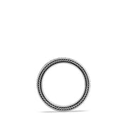 Streamline Pave Band in Sterling Silvering Silver with Black Diamonds