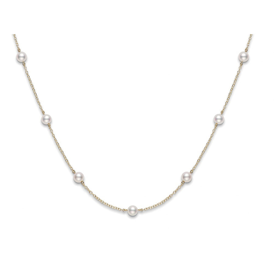 Akoya Cultured Pearl Station Necklace