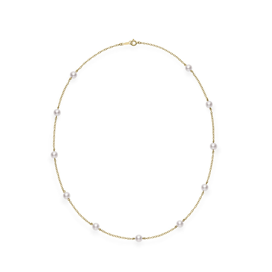 Akoya Cultured Pearl Station Necklace