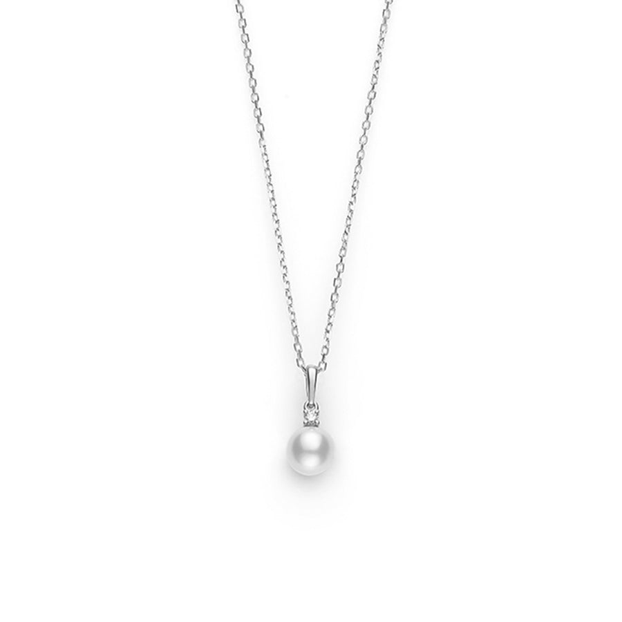 Akoya Cultured Pearl and Diamond Pendant