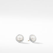 Cerise Pearl Earring with Diamonds