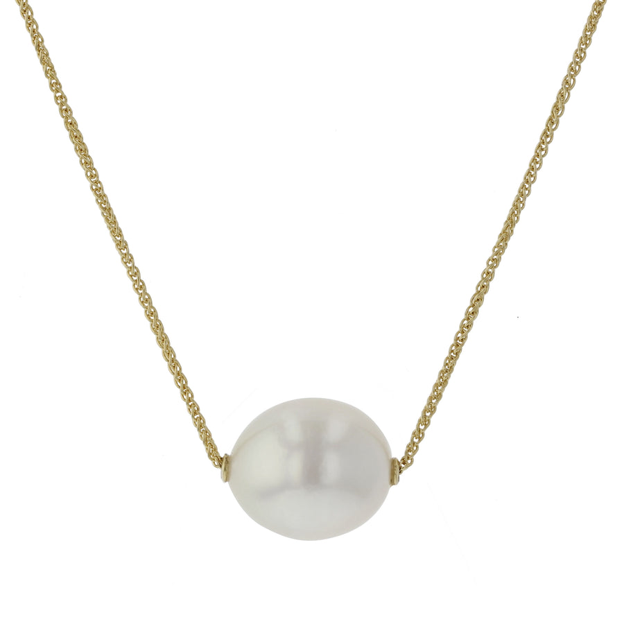 Floating White South Sea Pearl Necklace