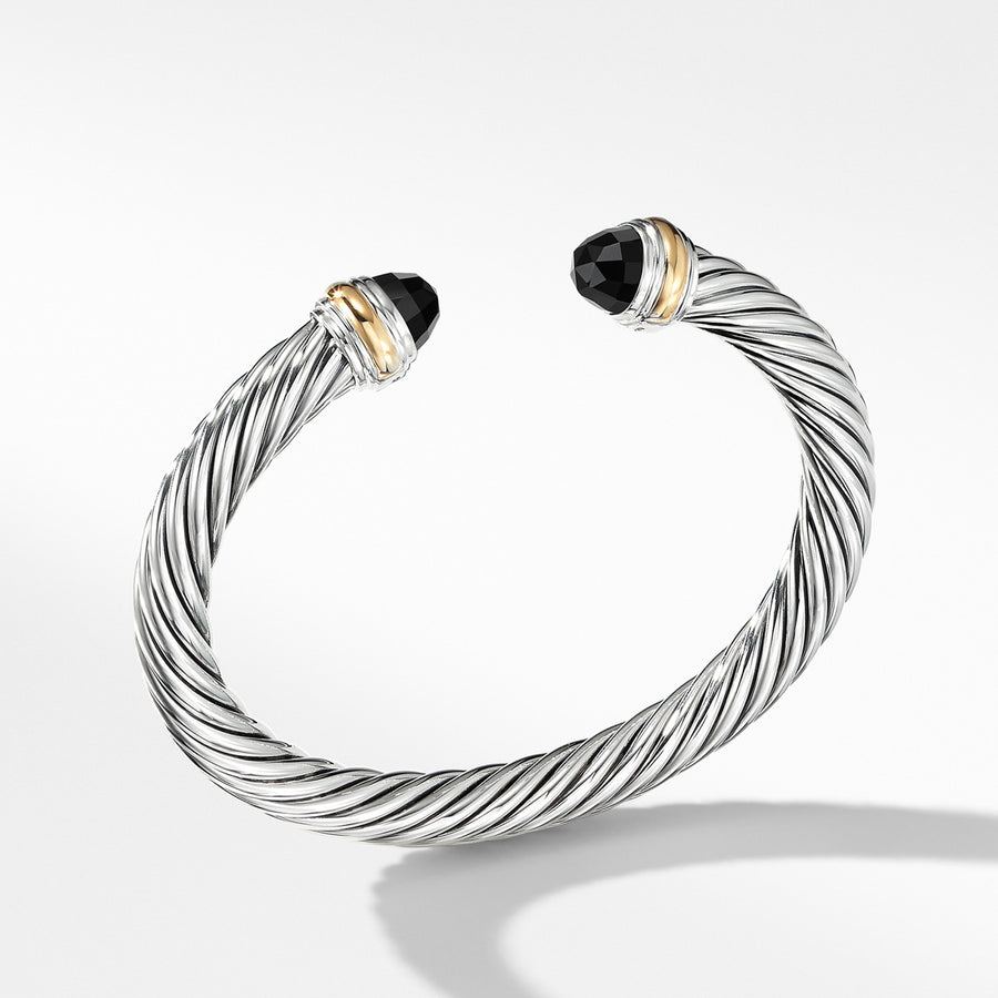 Cable Classic Bracelet with Black Onyx and 14K Gold