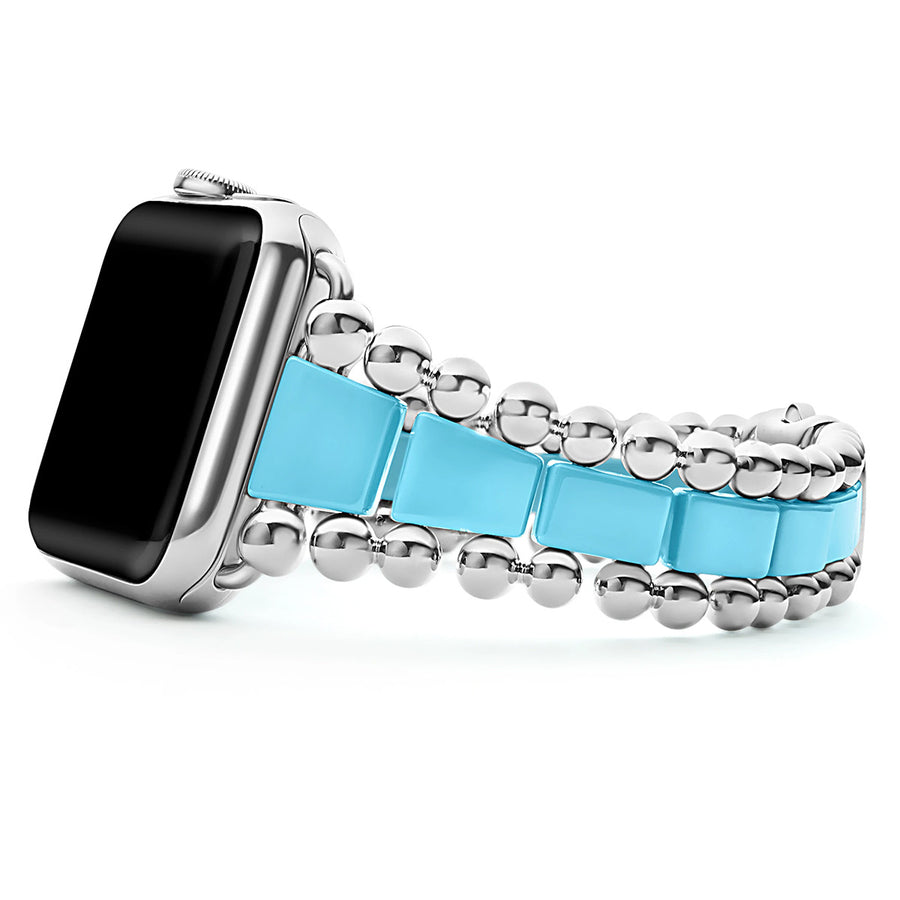 Blue Ceramic and Stainless Steel Watch Bracelet-42-45mm