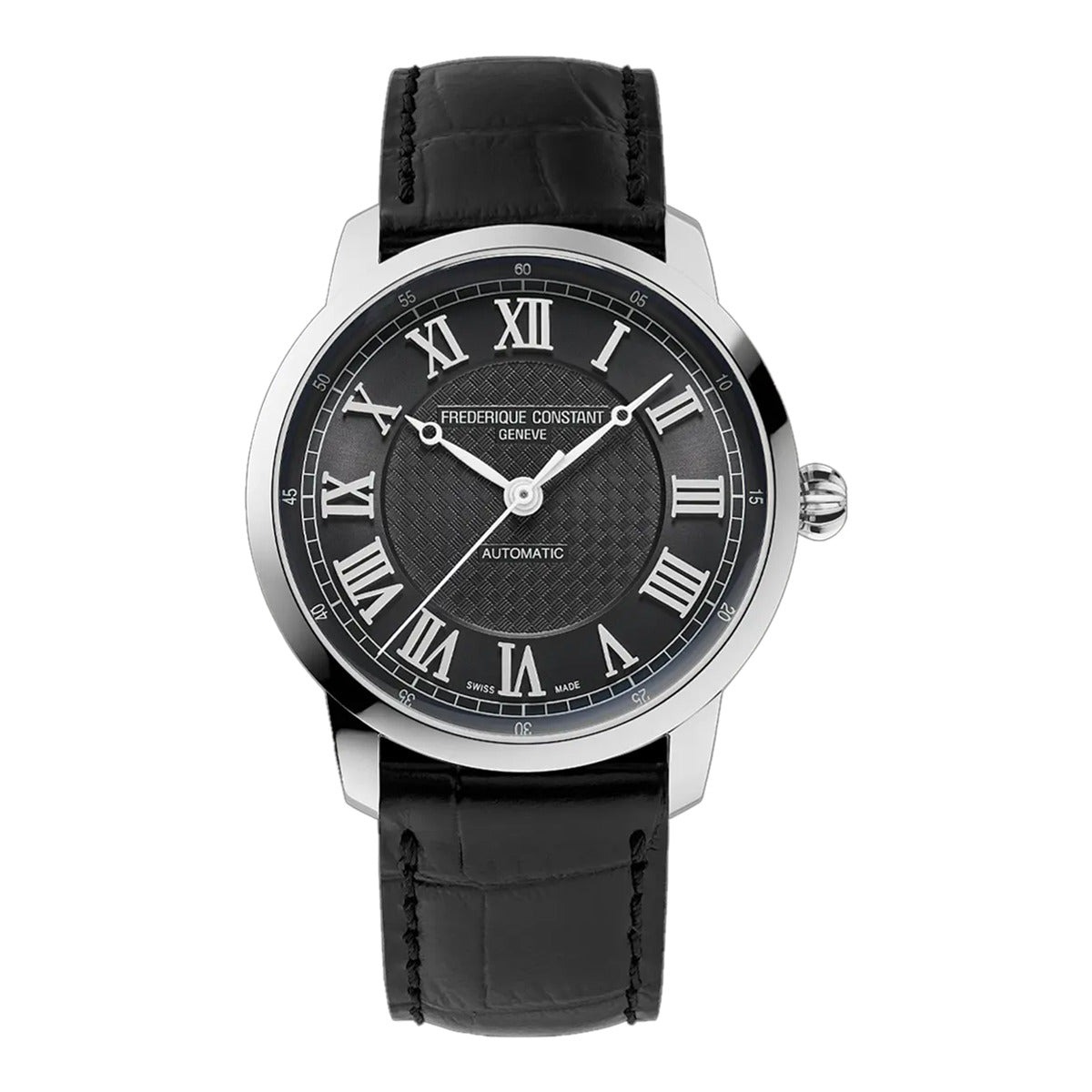 本日限定価格]FREDERIQUE CONSTANT 長方形ケース 黒レザー