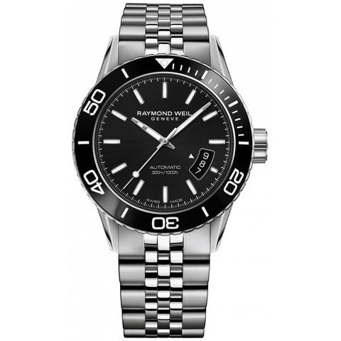 Automatic Black Steel Diver Watch