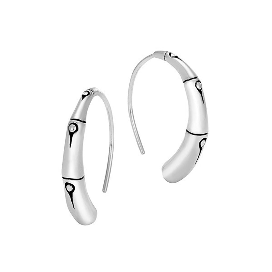 John Hardy Sterling Silver Bamboo Collection Hoop Earrings
