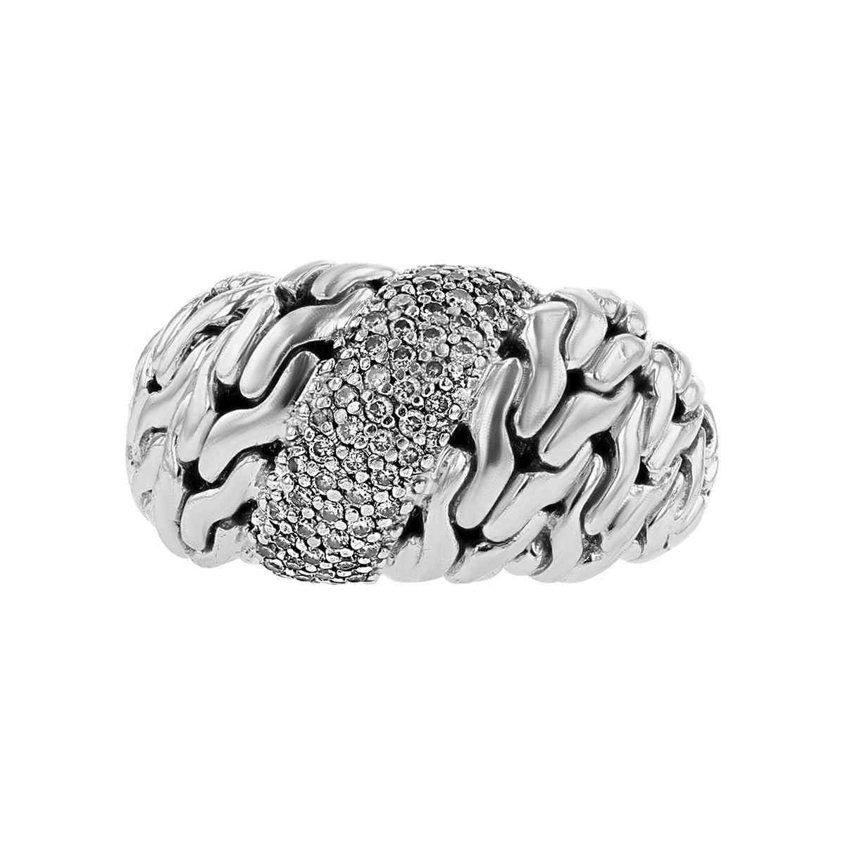 John hardy silver discount diamond pave ring