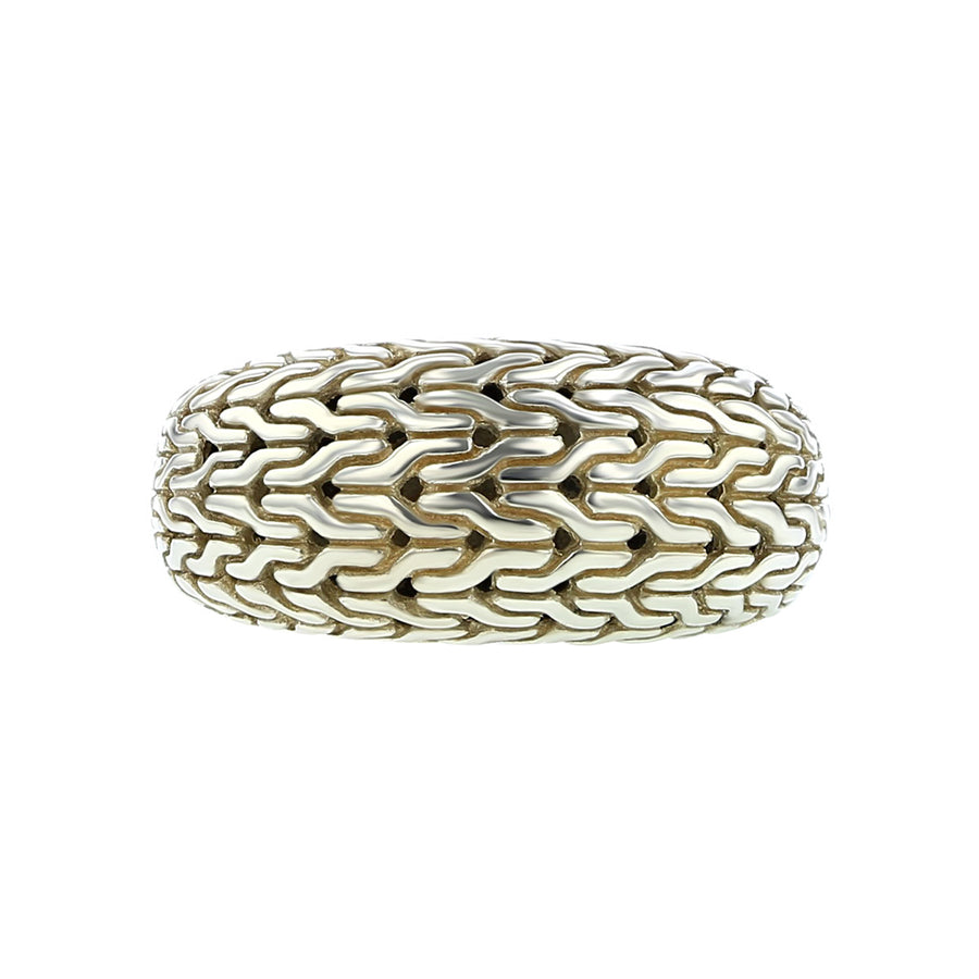 John Hardy Sterling Silver Classic Chain Dome Ring
