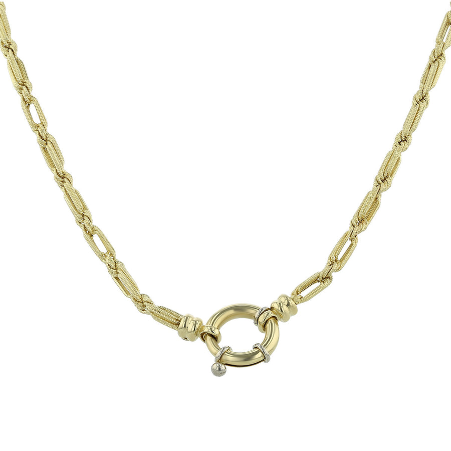 14K Yellow Gold Braided 18-Inch Necklace