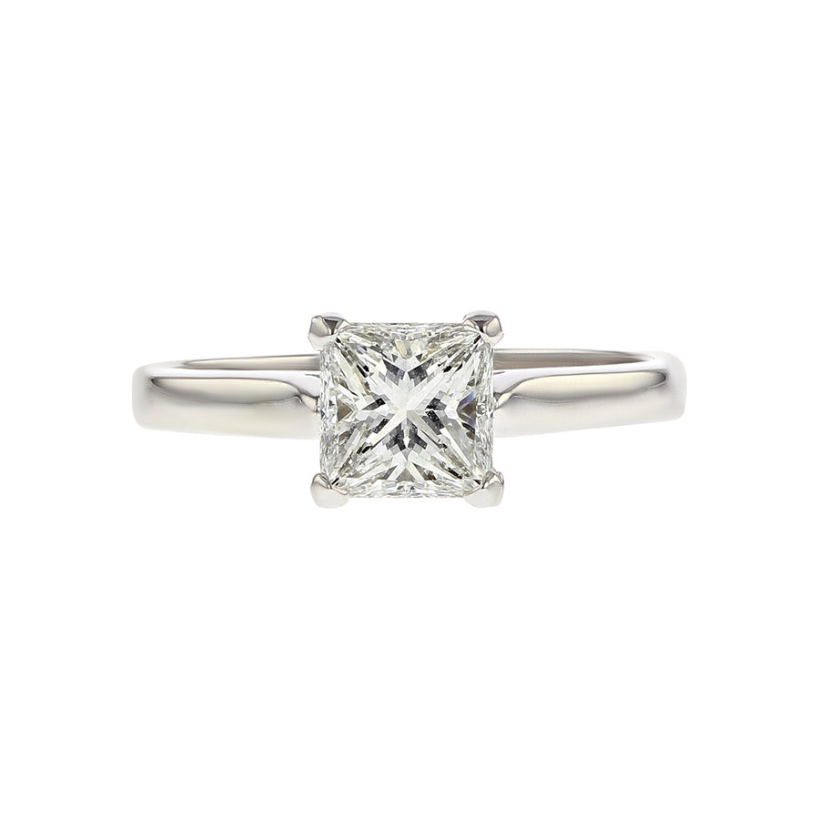 Princess-Cut Diamond Solitaire Engagement Ring