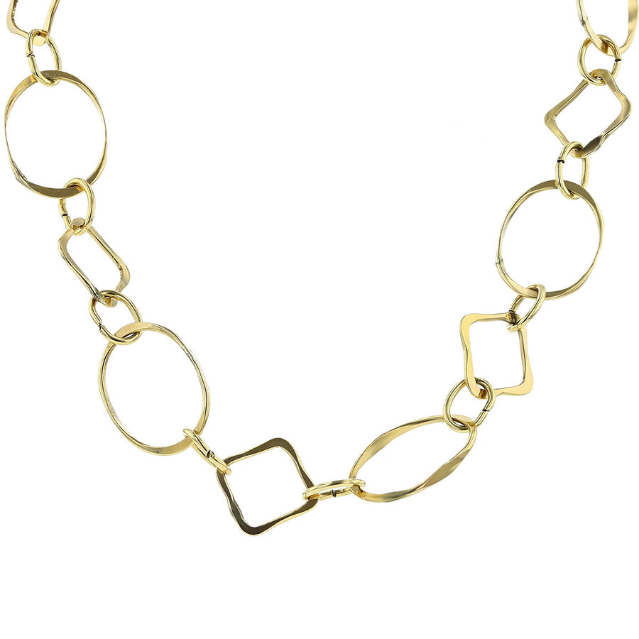 14K Yellow Gold Open Link 24-Inch Necklace