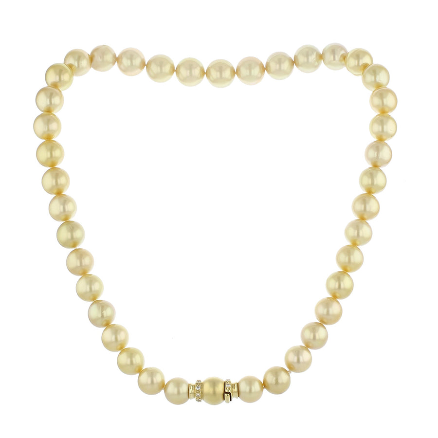 Golden Pearl 16-Inch Strand with Diamond Clasp