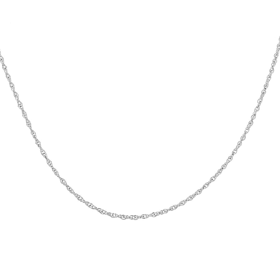 14K White Gold Cable Link 16-Inch Necklace