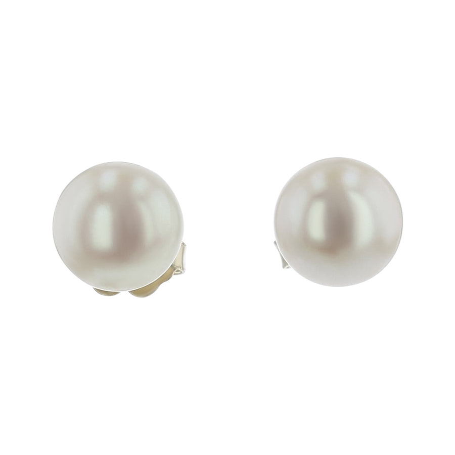 14K Yellow Gold Cultured Pearl Stud Earrings