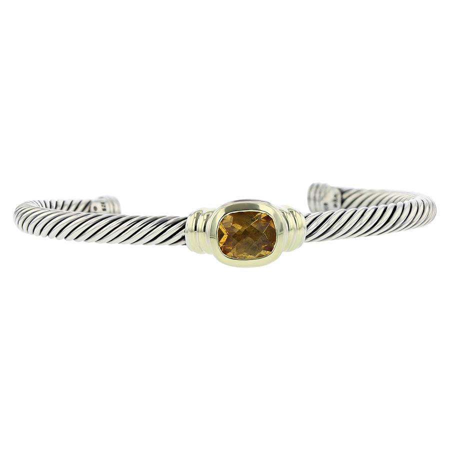 David Yurman Citrine Cable Classic Cuff Bracelet
