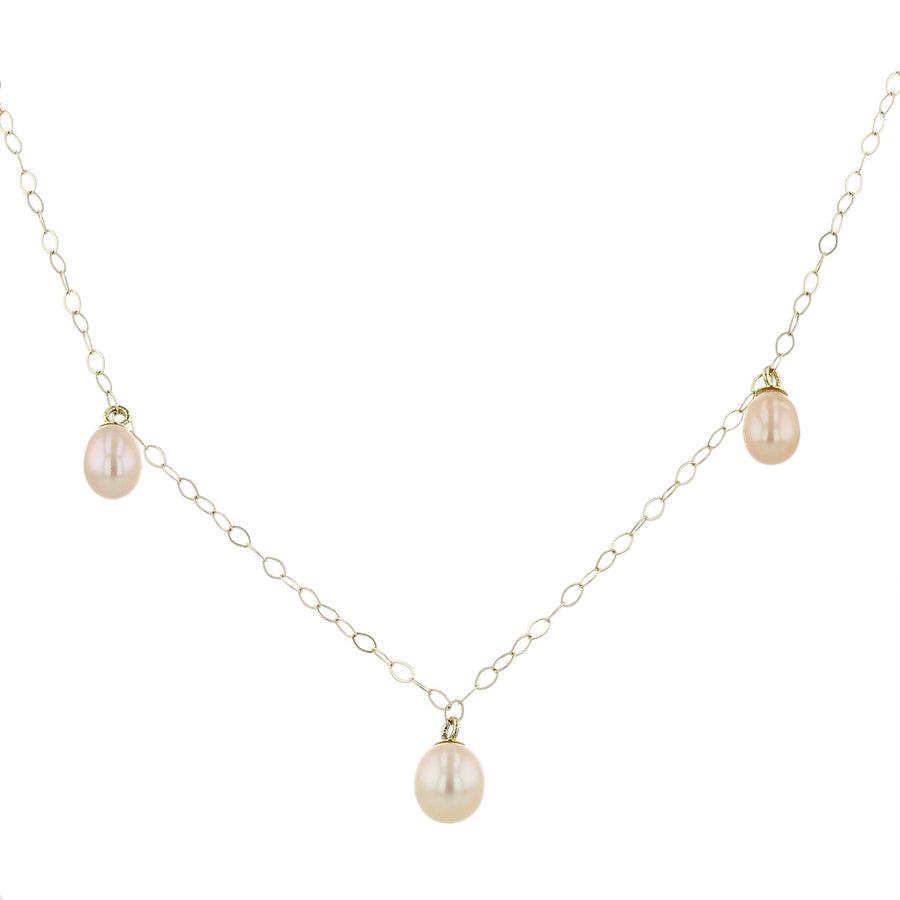 14K Pink Freshwater Pearl 18-Inch Necklace