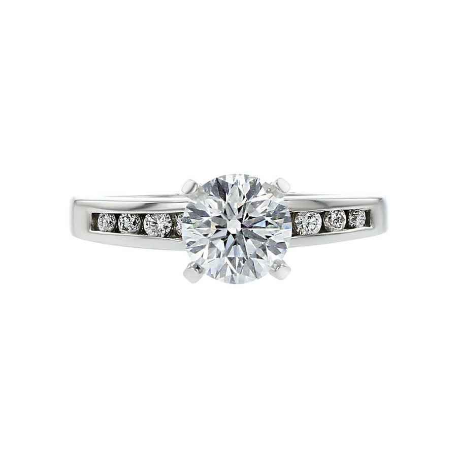 1.02-Carat Diamond 18K White Gold Engagement Ring