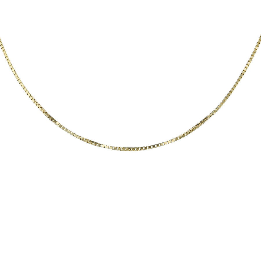 14K Yellow Gold 20-Inch Box Chain Necklace