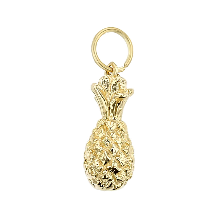 14K Yellow Gold Pineapple 3-Dimensional Charm
