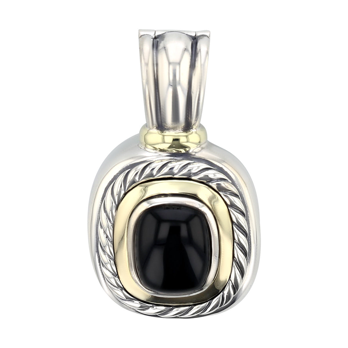 David Yurman Silver and Gold Black Onyx Albion Pendant Schiffman s Jewelers