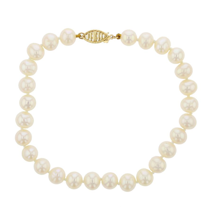 7-Inch Cultured Pearl Bracelet with 14K Clasp