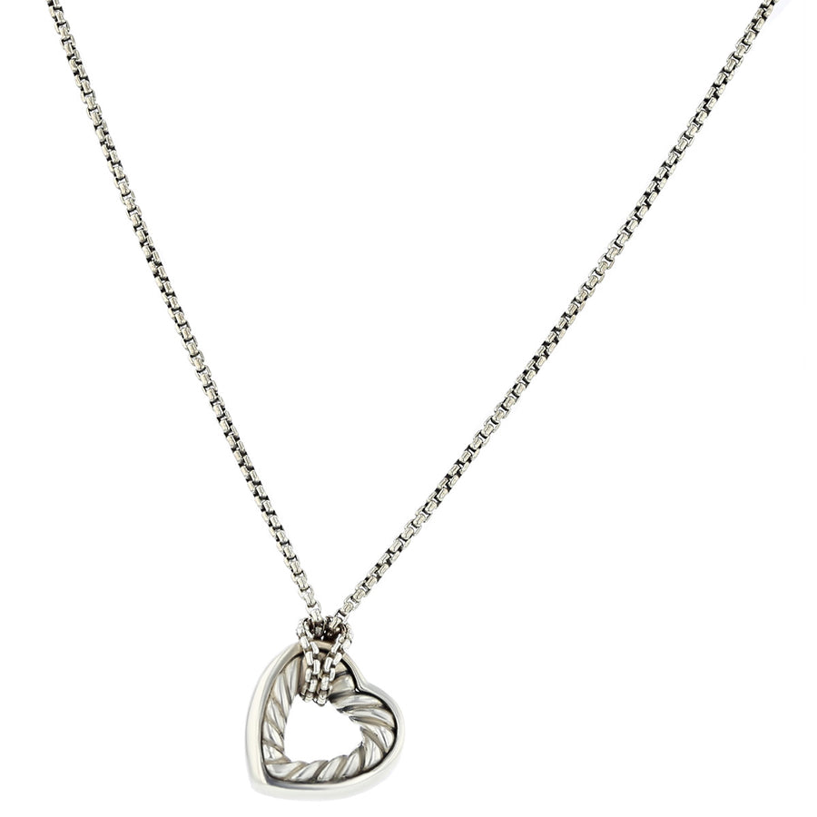 David Yurman Sterling Silver Heart Necklace | Schiffman’s Jewelers