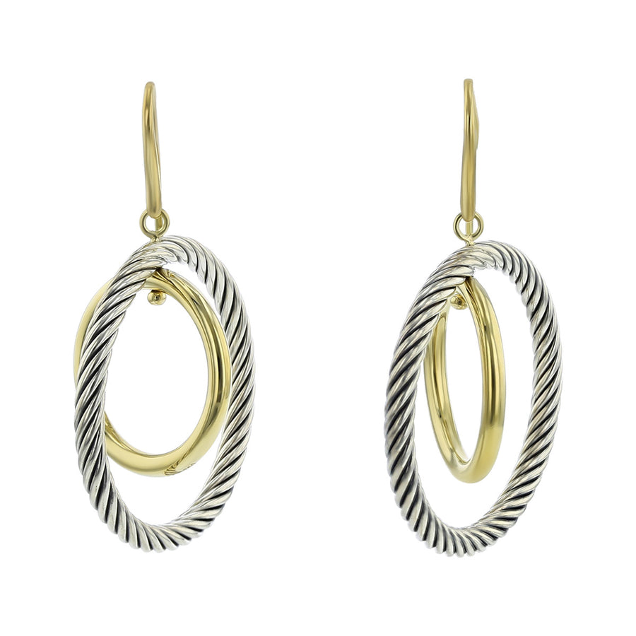 David Yurman Two-Tone Mobile Circles Hoop Earrings