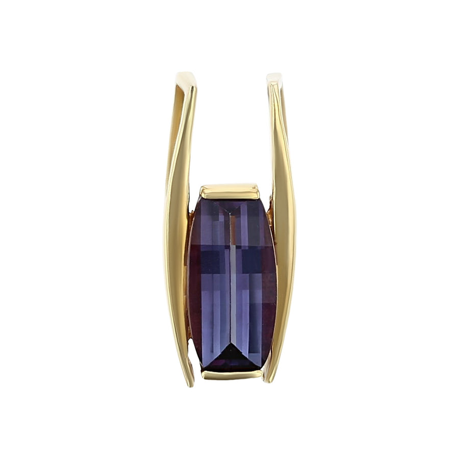 14K Yellow Gold Fantasy-Cut Alexandrite Pendant