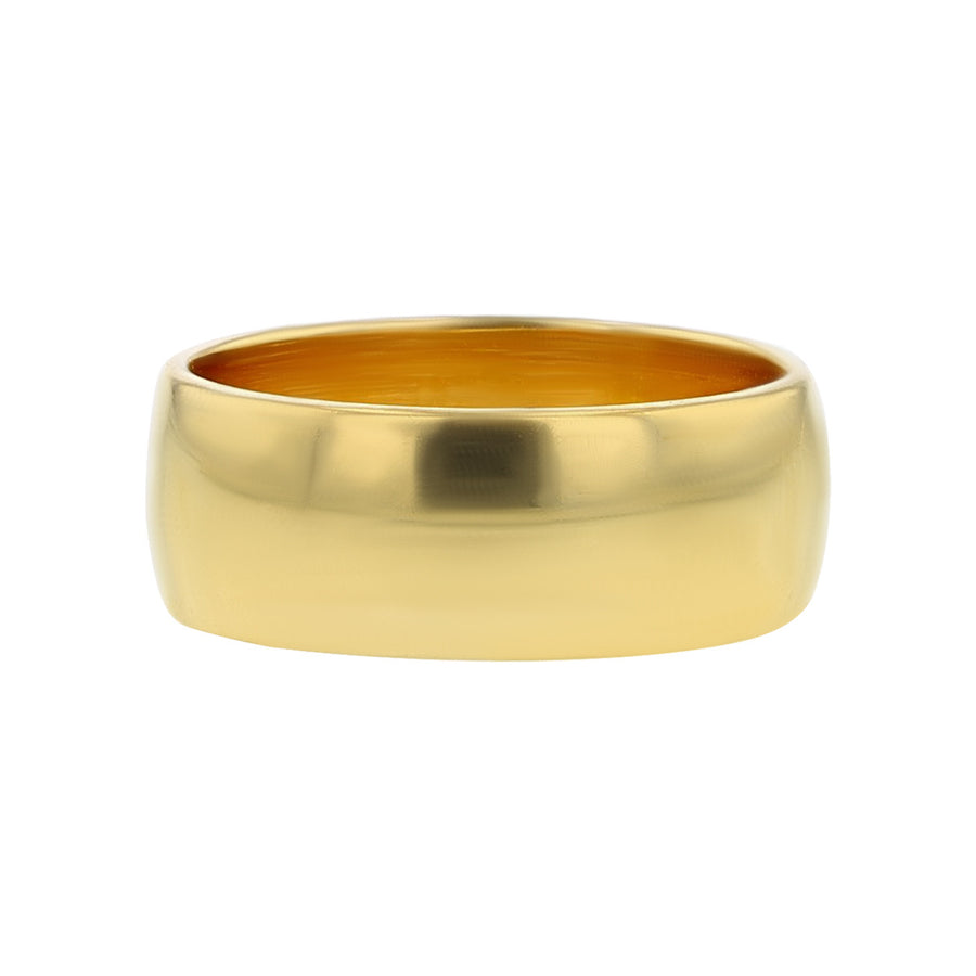 14K Yellow Gold Wide Wedding Band