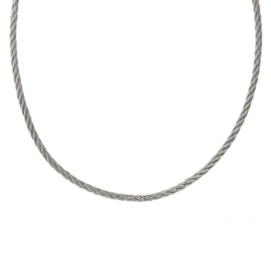 Stainless Steel 16-Inch 2.6mm Rope Necklace