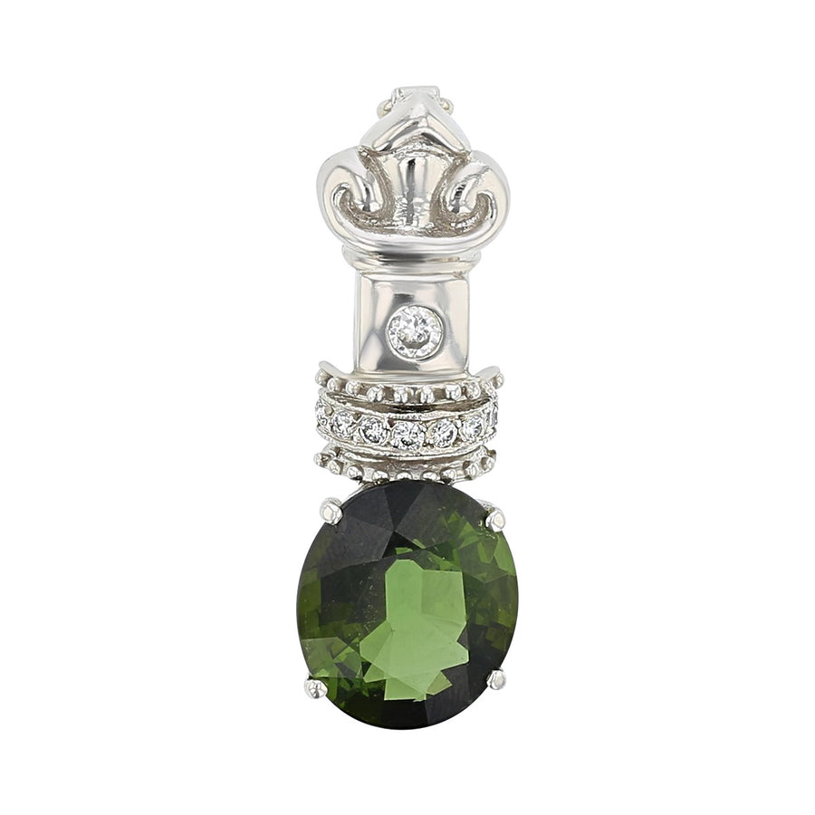 Sterling Silver Tourmaline and Diamond Enhancer