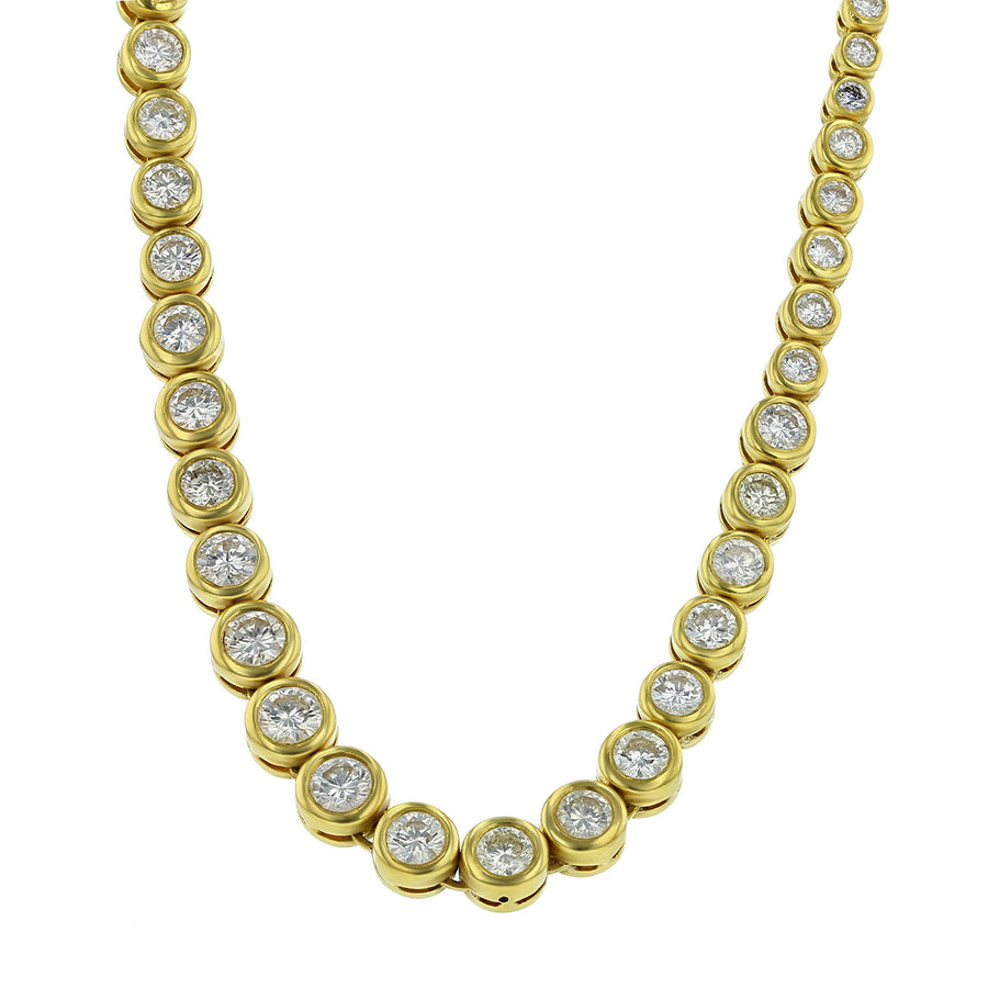11.95-Carat Diamond Riviera Bezel Necklace