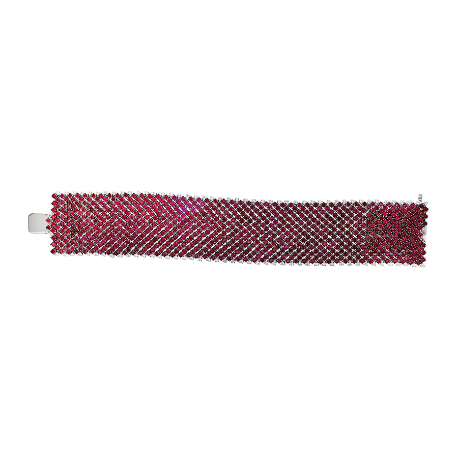Salavetti Ruby and Diamond Flexible Bracelet