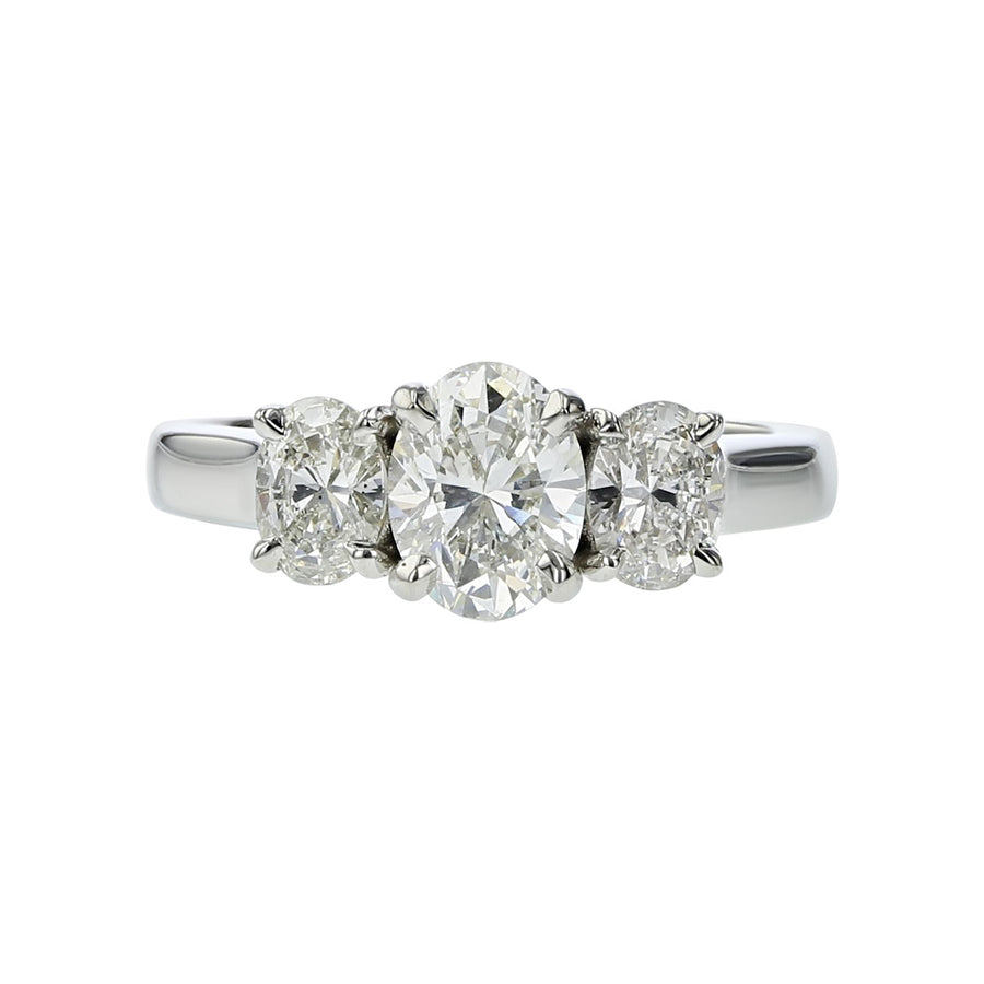 Platinum 3-Stone Diamond Engagement Ring