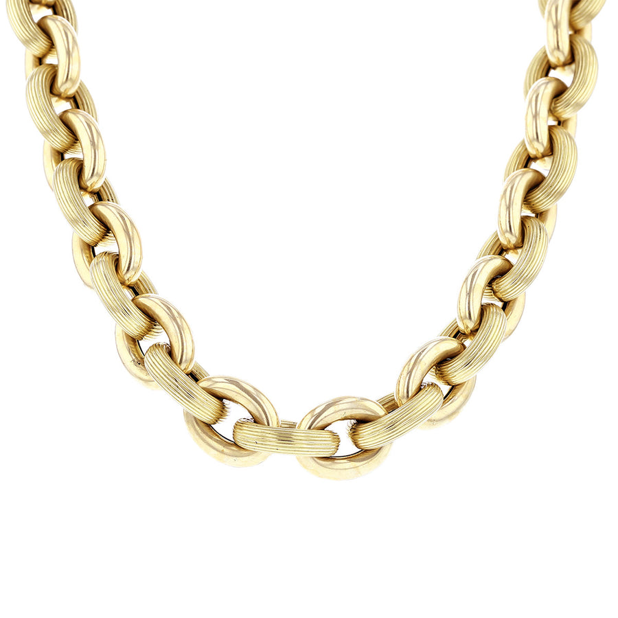 14K Yellow Gold Italian Link Necklace