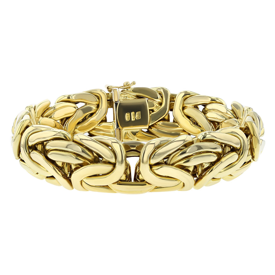 18K Yellow Gold 8-Inch Byzantine Bracelet