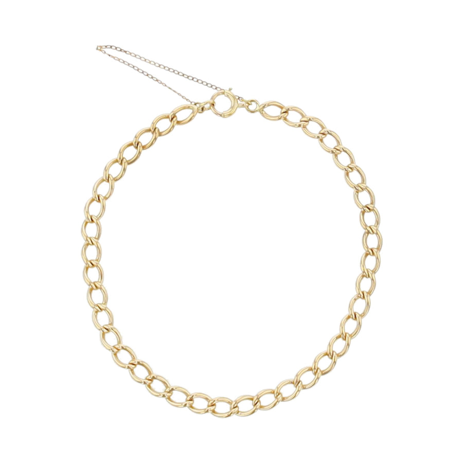 7-Inch 14K Yellow Gold Curb Link Bracelet